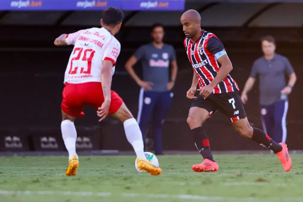 Lucas marcou o gol de empate com o RB Bragantino. Foto: Joisel Amaral/AGIF