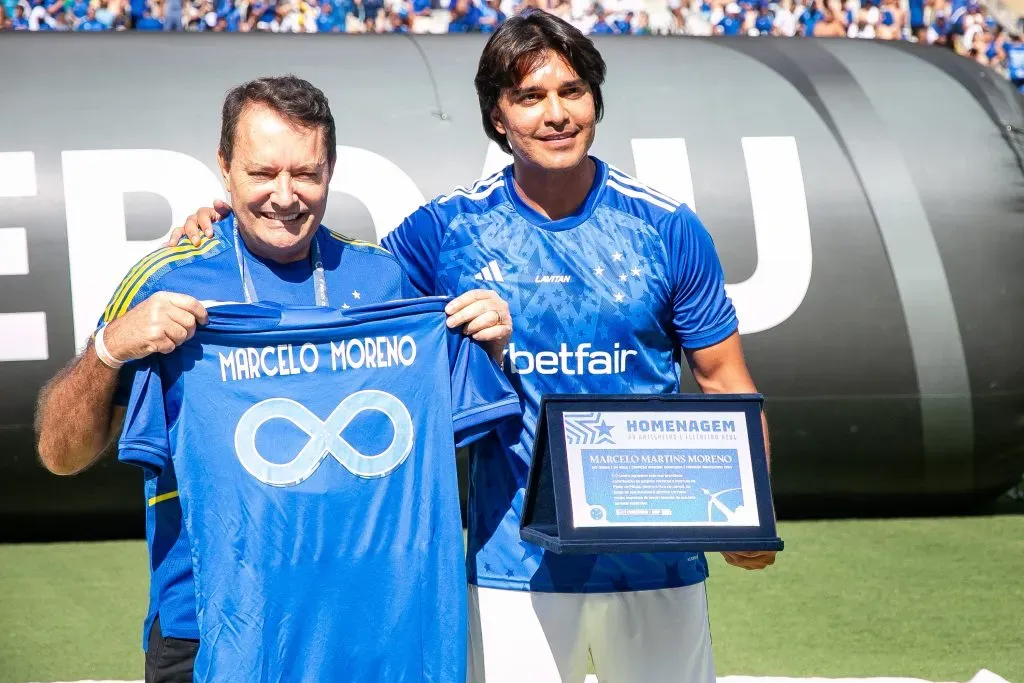 MG – BELO HORIZONTE – 07/04/2024 – MINEIRO 2024, CRUZEIRO X ATLETICO-MG – FINAL 2 – Marcelo Moreno  jogador do Cruzeiro Antes da partida contra o Atletico-MG no estadio Mineirao pelo campeonato Mineiro 2024. Foto: Fernando Moreno/AGIF