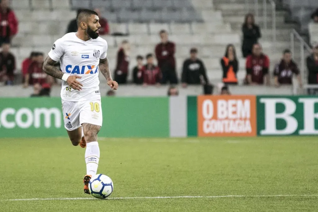 Gabigol durante jogo do Santos, em 2018. Foto: Cleber Yamaguchi/AGIF