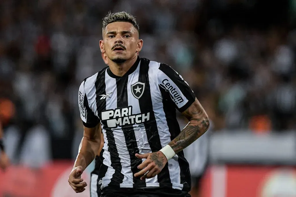 Tiquinho comemora gol na Copa Libertadores. Foto: Thiago Ribeiro/AGIF