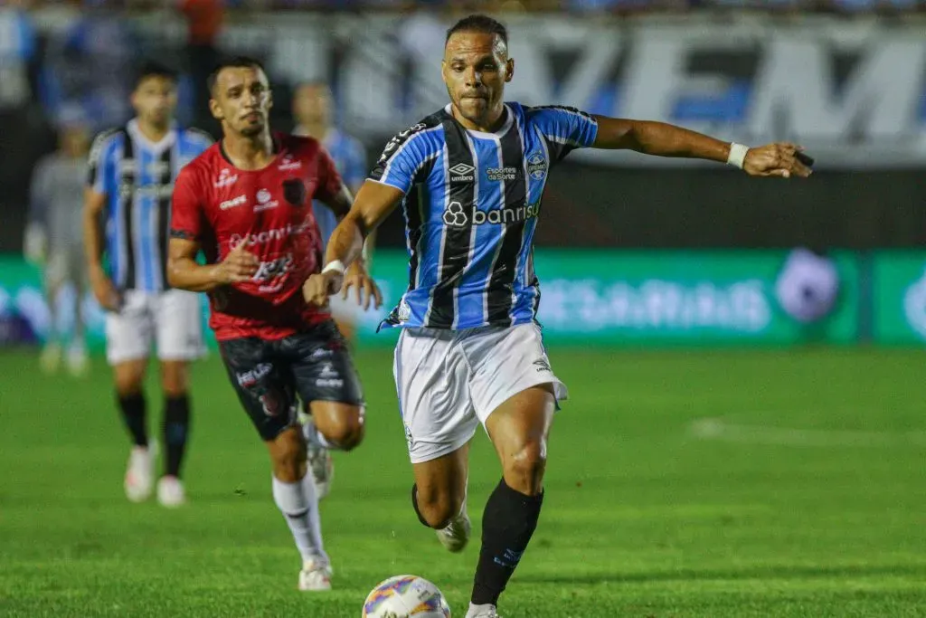 Grêmio em partida pelo Campeonato Gaúcho. Foto: Volmer Perez/AGIF