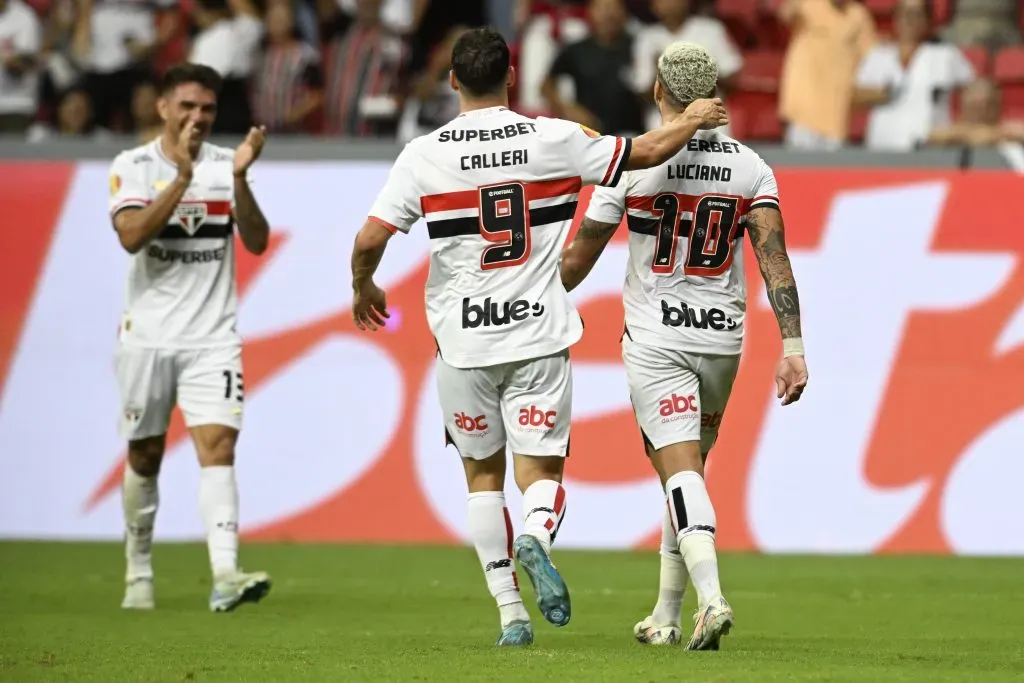 Jogadores do São Paulo em 2025 – Foto: Mateus Bonomi/AGIF