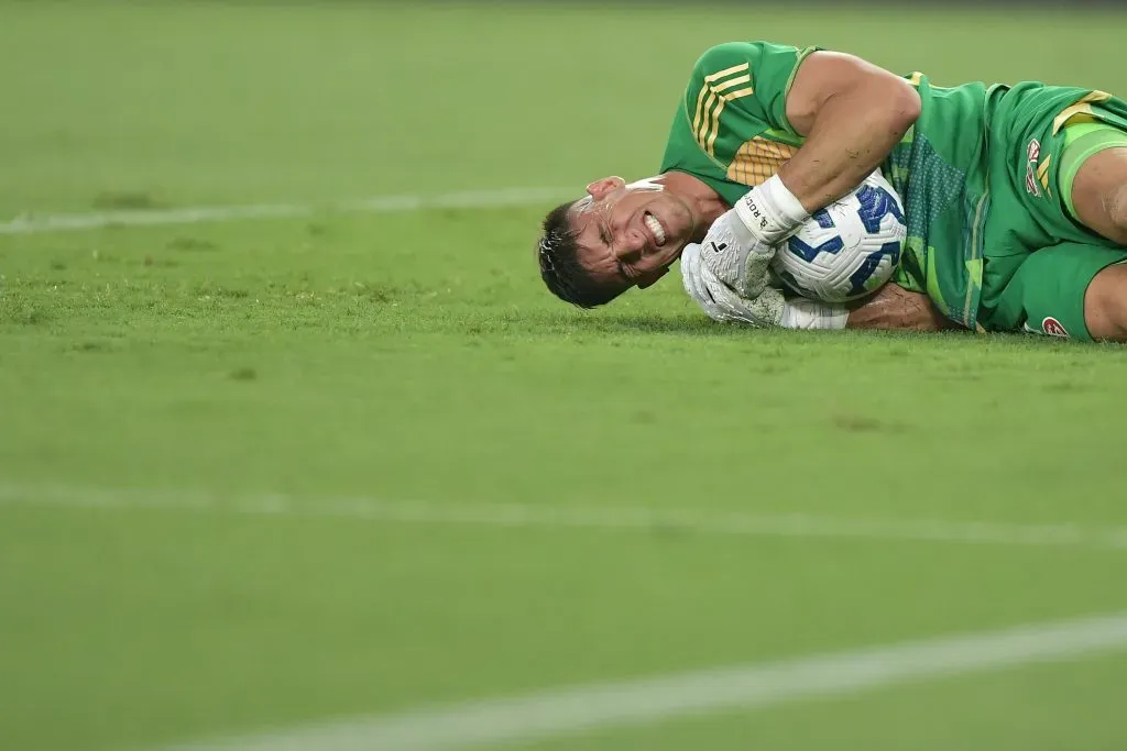 SP – RIO DE JANEIRO – 29/03/2025 – BRASILEIRO A 2025, FLAMENGO X INTERNACIONAL – Rochet goleiro do Internacional durante partida contra o Flamengo no estadio Maracana pelo campeonato Brasileiro A 2025. Foto: Thiago Ribeiro/AGIF