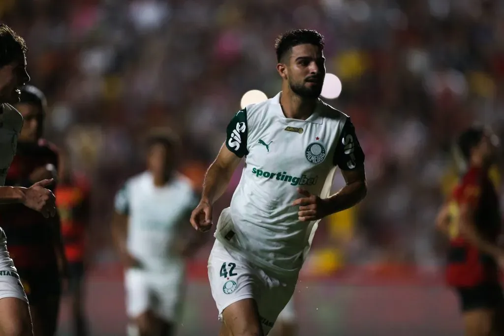 Flaco López comemora seu gol contra o Sport, pelo Brasileirão. Foto: Marlon Costa/AGIF