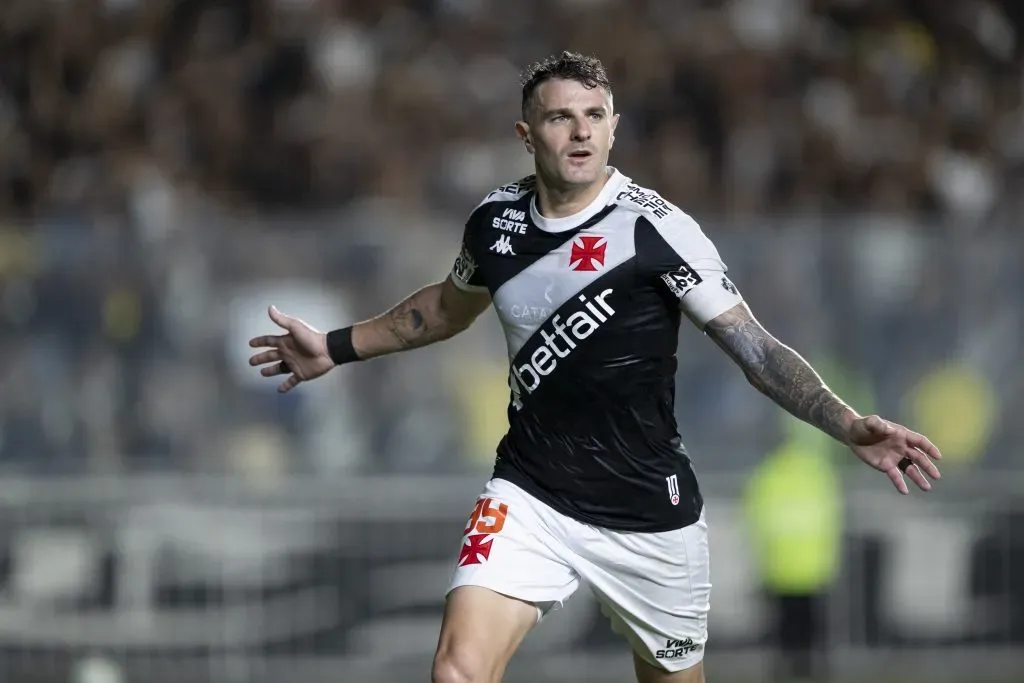 Vegetti comemora seu gol pela Sul-Americana. Foto: Jorge Rodrigues/AGIF