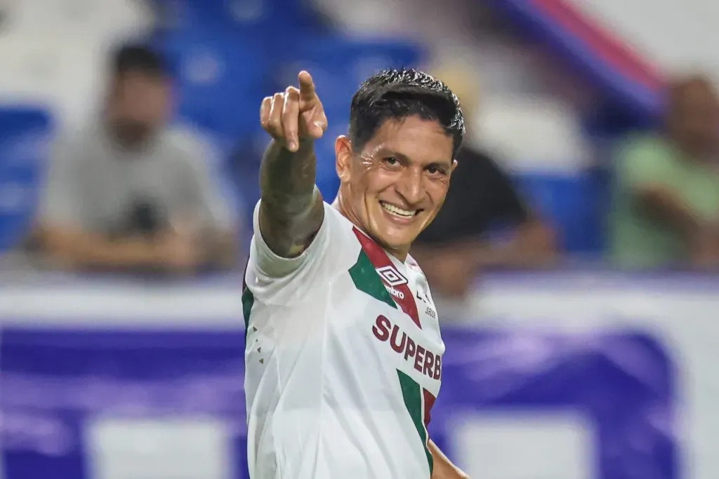 PA – BELEM – 26/02/2025 – COPA DO BRASIL 2025, AGUIA DE MARABA X FLUMINENSE – German Cano jogador do Fluminense comemora seu gol durante partida contra o Aguia de Maraba no estadio Mangueirao pelo campeonato Copa Do Brasil 2025. Foto: Fernando Torres/AGIF