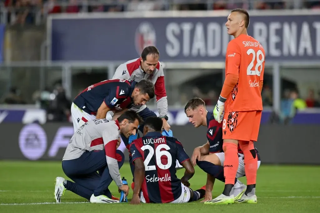 Lesión de Jhon Lucumí con Bologna (Getty)