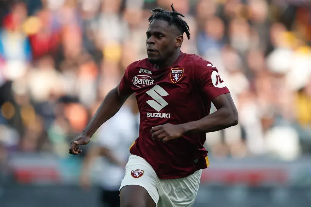 UDINE, ITALY – MARCH 16: Duvan Zapata of Torino during the Serie A TIM match between Udinese Calcio and Torino FC at Bluenergy Stadium on March 16, 2024 in Udine, Italy. (Photo by Timothy Rogers/Getty Images)