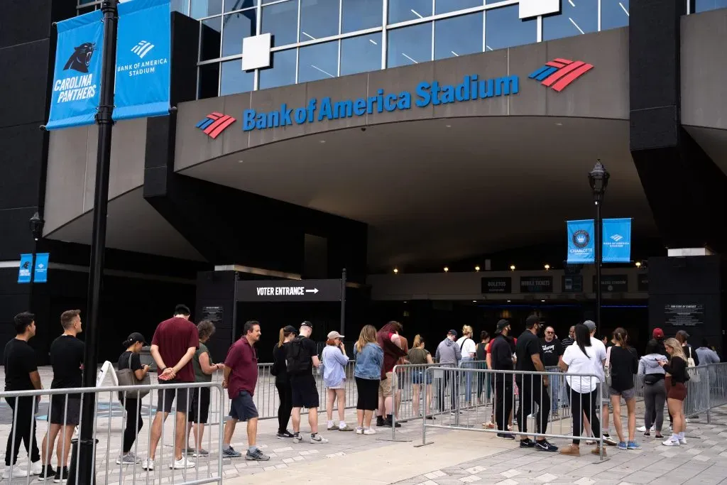 El ingreso al Bank of America Stadium en Charlotte (Getty)