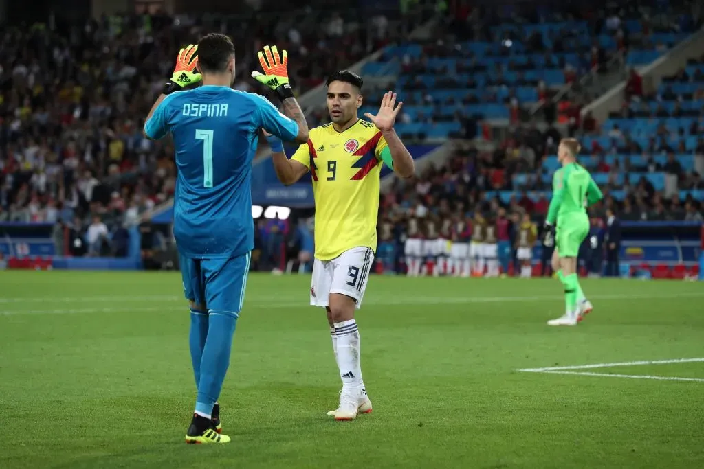 Falcao y Ospina durante el Mundial Rusia 2018. (Photo by Clive Rose/Getty Images)