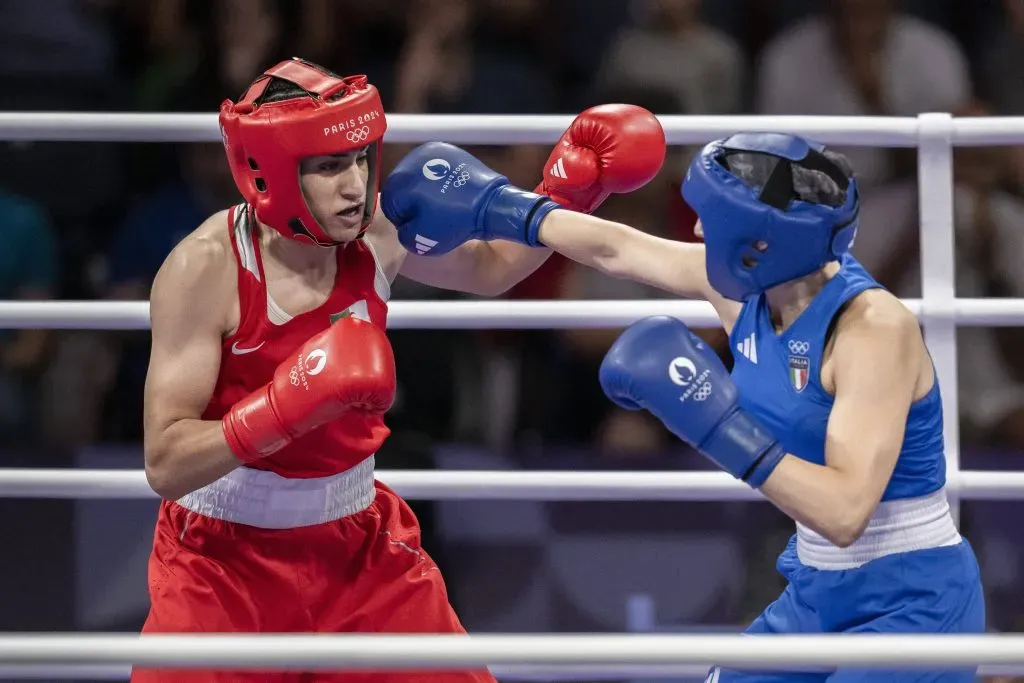 Imane Khelif y Angela Carini enParis 2024. Foto: Imago.