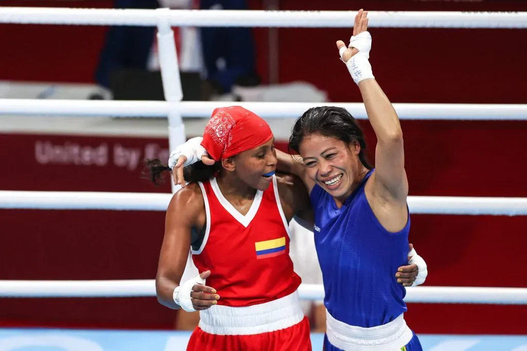 Ingrit Lorena Valencia Victoria de Colombia en los Juegos Olímpicos 2024. Foto: Imago.