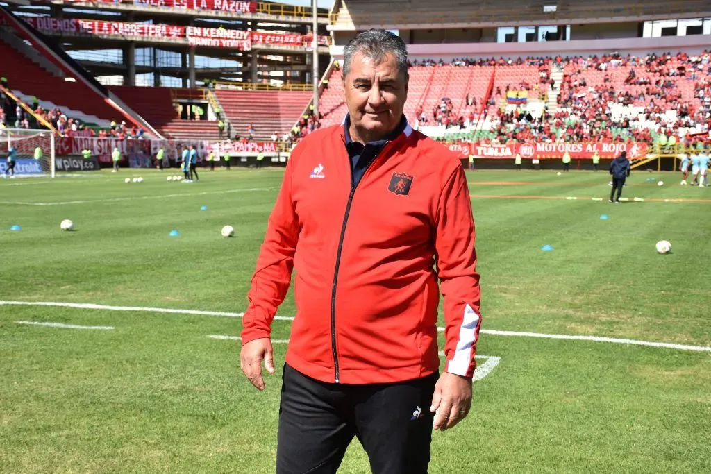 Polilla Da Silva, técnico de América de Cali. Photo: VizzorImage / Edward Leguizamón  / Contribuidor