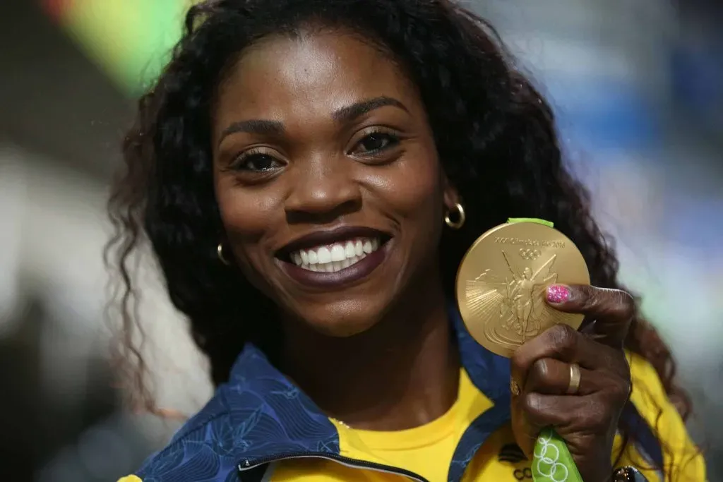 Caterine Ibargüen, la última colombiana en colgarse una medalla de oro para Colombia. / Getty Images.