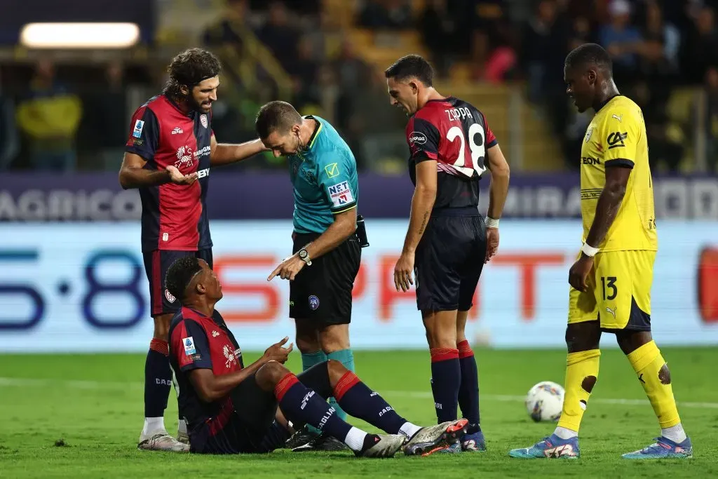 Yerry Mina fue titular con el Cagliari ante Parma, pero fue sustituido al minuto 73′. / IMAGO.