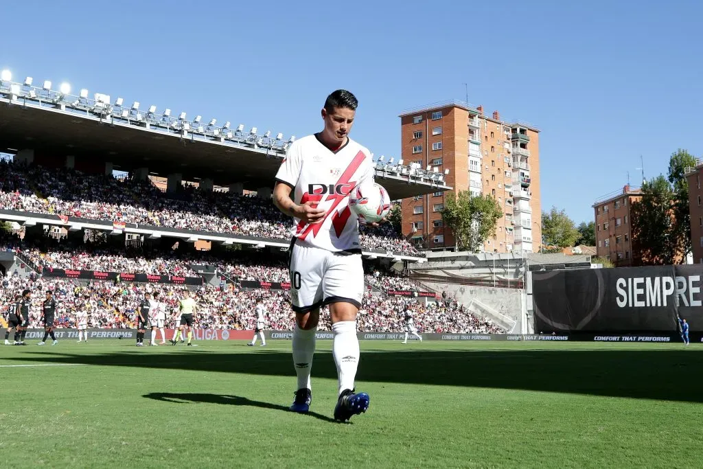 James Rodriguez con Rayo Vallecano. Foto: Gonzalo Arroyo Moreno/Getty Images.