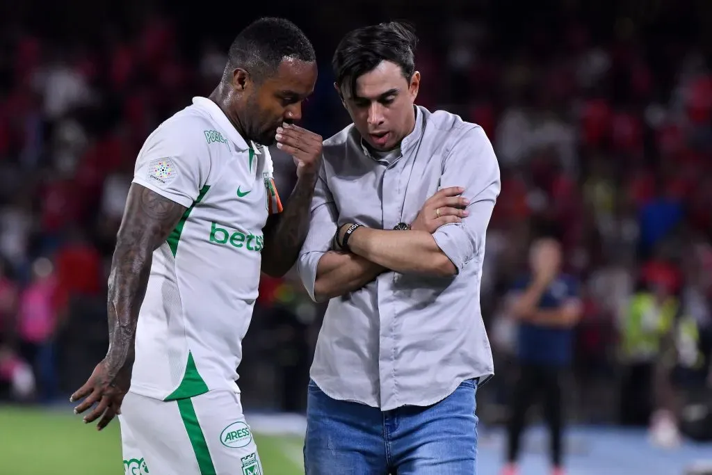 Jhon Jairo Bodmer con Atlético Nacional en la Liga BetPlay DIMAYOR I 2024. Foto: VizzorImage / Gabriel Aponte.
