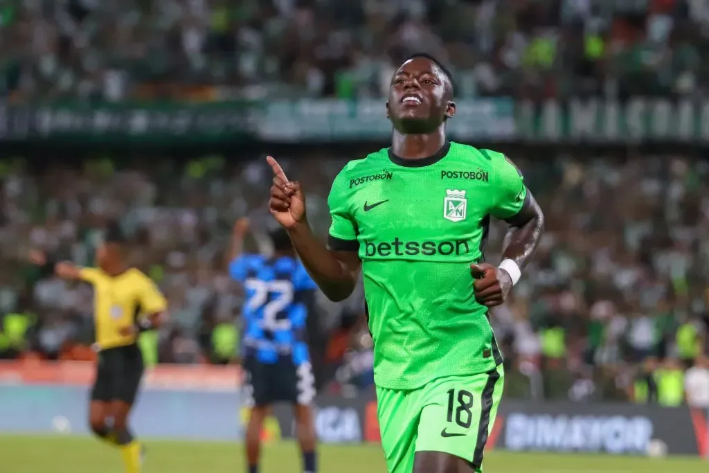 Marino Hinestroza de Atlético Nacional en la Liga BetPlay DIMAYOR I. Foto: VizzorImage / Daniel Gallo.