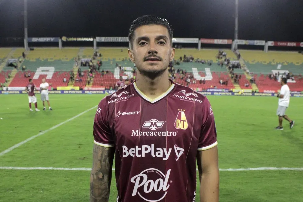 Yeison Guzmán con Deportes Tolima en la Liga BetPlay DIMAYOR. Foto: VizzorImage / Juan Torres.