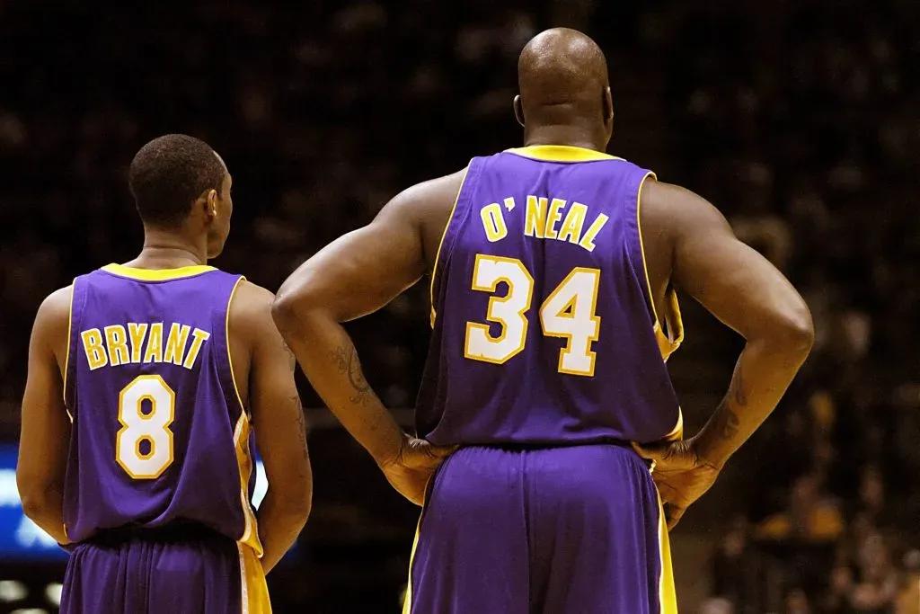 Kobe Bryant with Shaquille O’Neal at Los Angeles Lakers. IMAGO / Matthias B. Krause