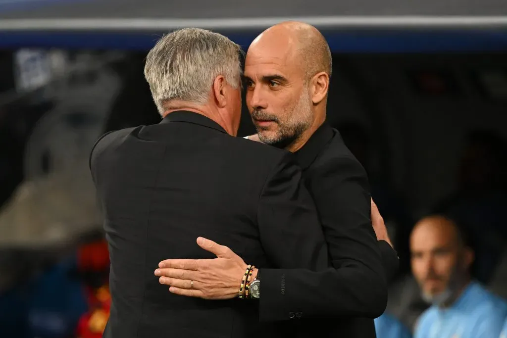 Pep Guardiola le devolvió la eliminación a Carlo Ancelotti. Getty Images.