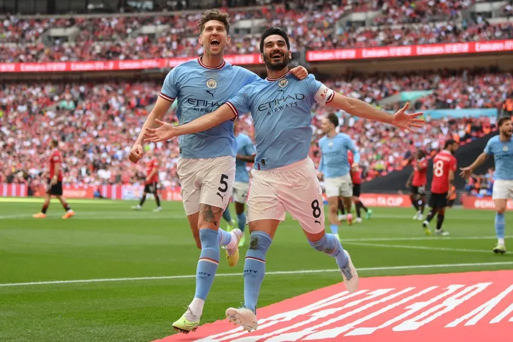 Ilkay Gundogan fue la figura de la Final entre Manchester City y Manchester United. Getty Images.