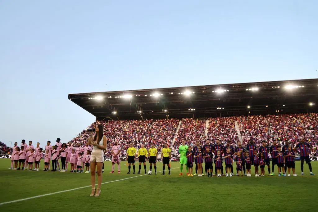 El Lockhart Stadium. El recinto en el que jugaría Lionel Messi de local con el Inter de Miami. Getty Images.