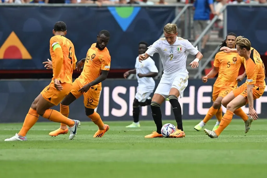Mateo Retegui frente a Países Bajos. Getty Images
