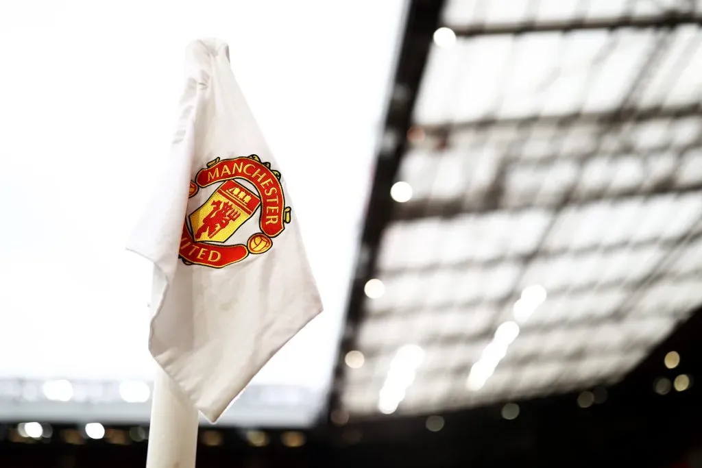 MANCHESTER, ENGLAND – MAY 02: The corner flag is pictured ahead of the Premier League match between Manchester United and Brentford at Old Trafford on May 02, 2022 in Manchester, England. (Photo by Naomi Baker/Getty Images)