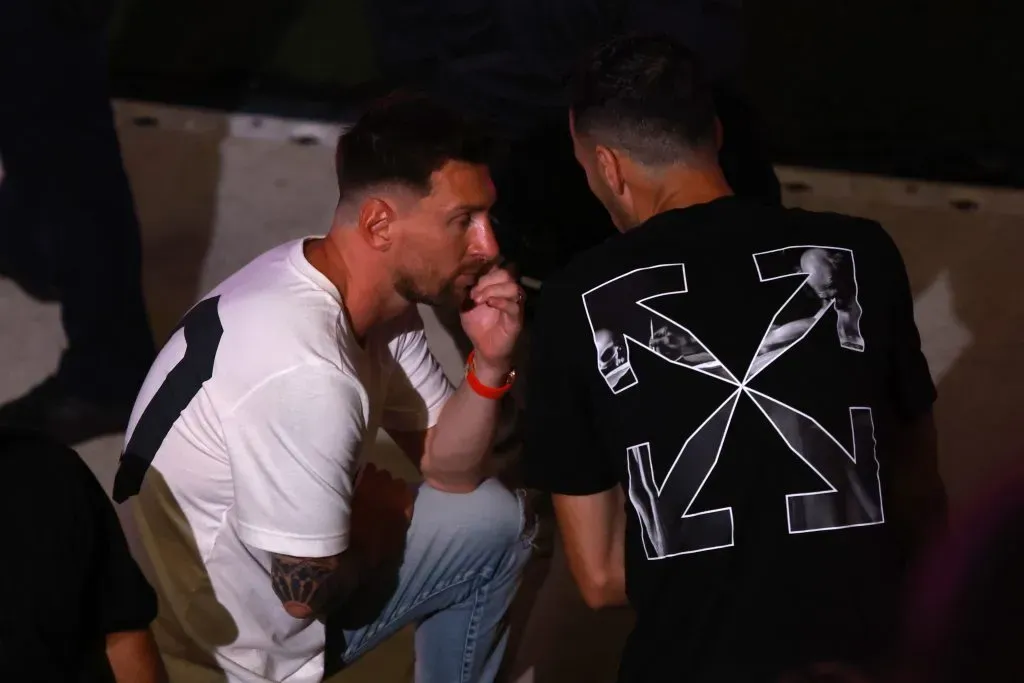 Lionel Messi ya está en Miami junto a Sergio Busquets. Ambos fueron presentados el domingo 16 de julio. Getty Images.