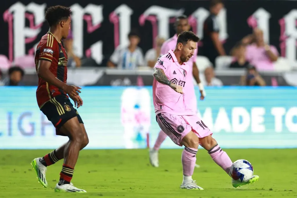 Lionel Messi anotó dos goles en la victoria del Inter Miami 4 a 0 sobre el Atlanta United. Getty Images.