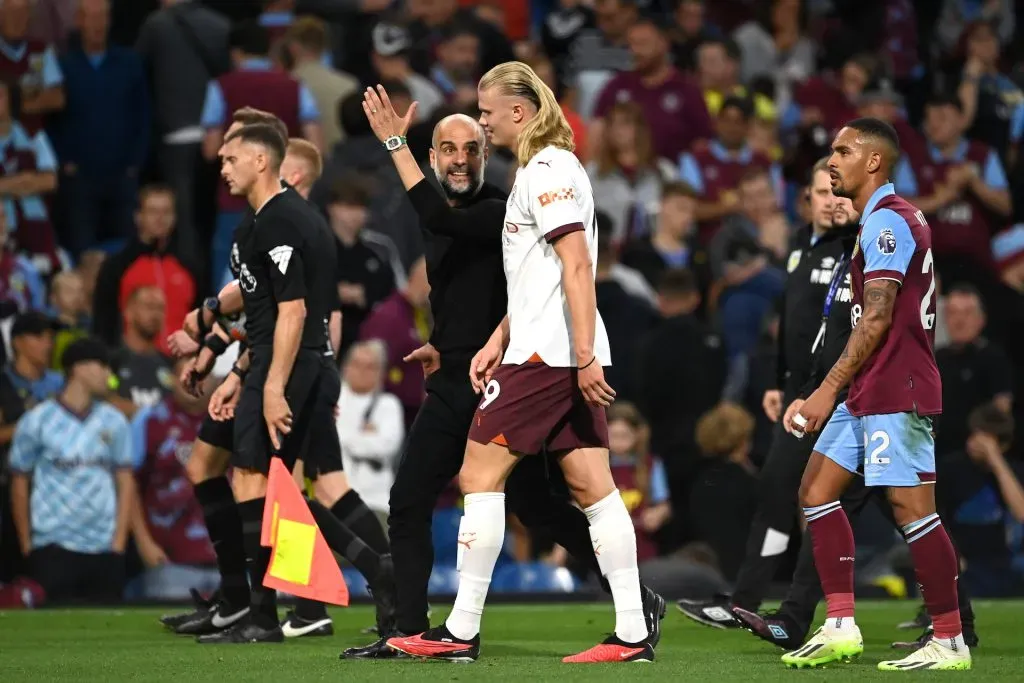 Haaland entendió los dichos de Pep y ambos se fueron juntos a camarines