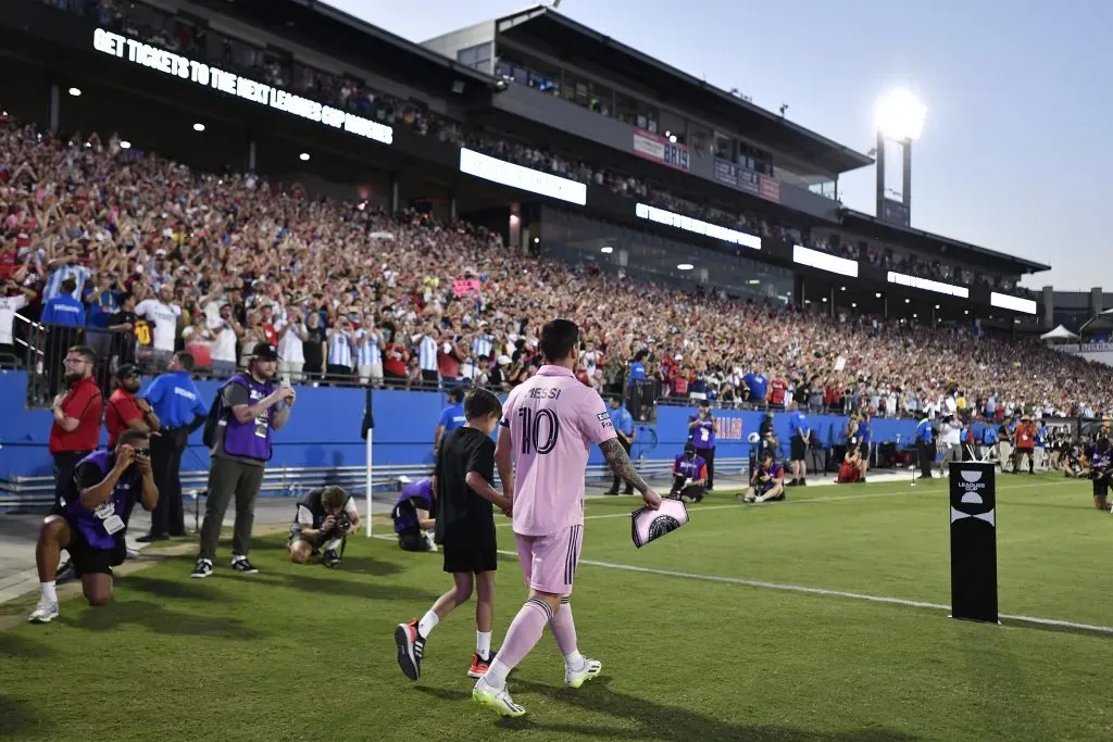 Lionel Messi ha colmado todos los estadios en los que ha jugado en esta Leagues Cup con el Inter Miami (Photo by Logan Riely/Getty Images)