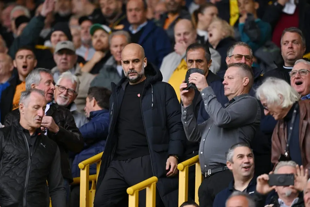 Pep Guardiola en el Wolves vs. Manchester City en el Molineux Stadium este 30 de Septiembre 30. Getty Images.