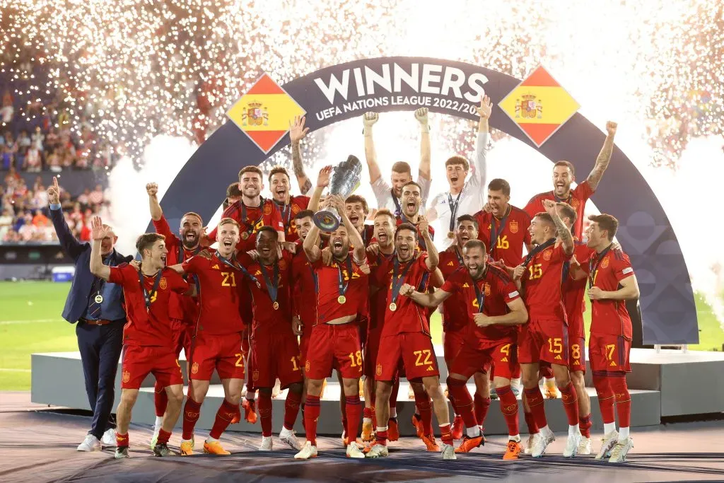 España fue el último campeón de la UEFA Nations League en 2023. Foto: Getty Images