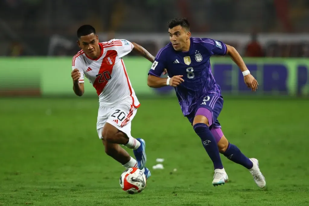 Joao Grimaldo ingresó en la segunda parte contra Argentina. (Foto: Getty).