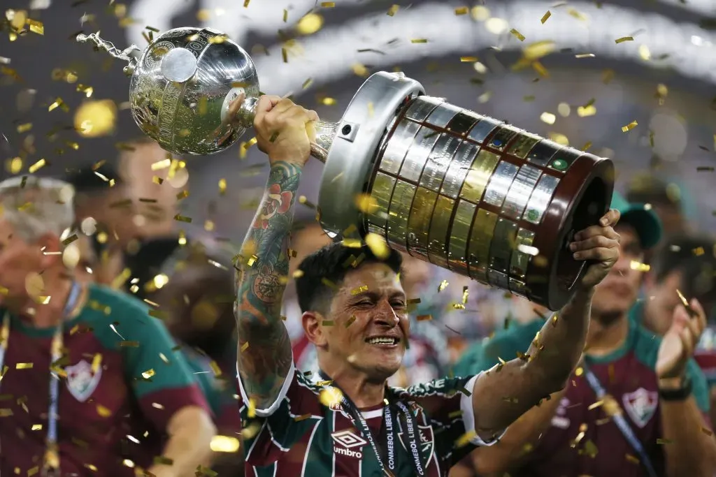 Germán Cano anotó el primer gol en la victoria de Fluminense por encima de Boca Juniors en la final de la Copa Libertadores. (FOTO: GettyImages)