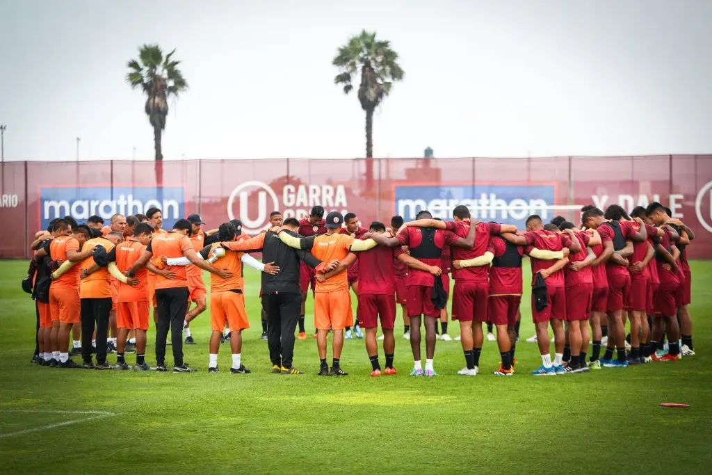 Universitario de Deportes entrenó esta mañana. (Foto: Universitario de Deportes),