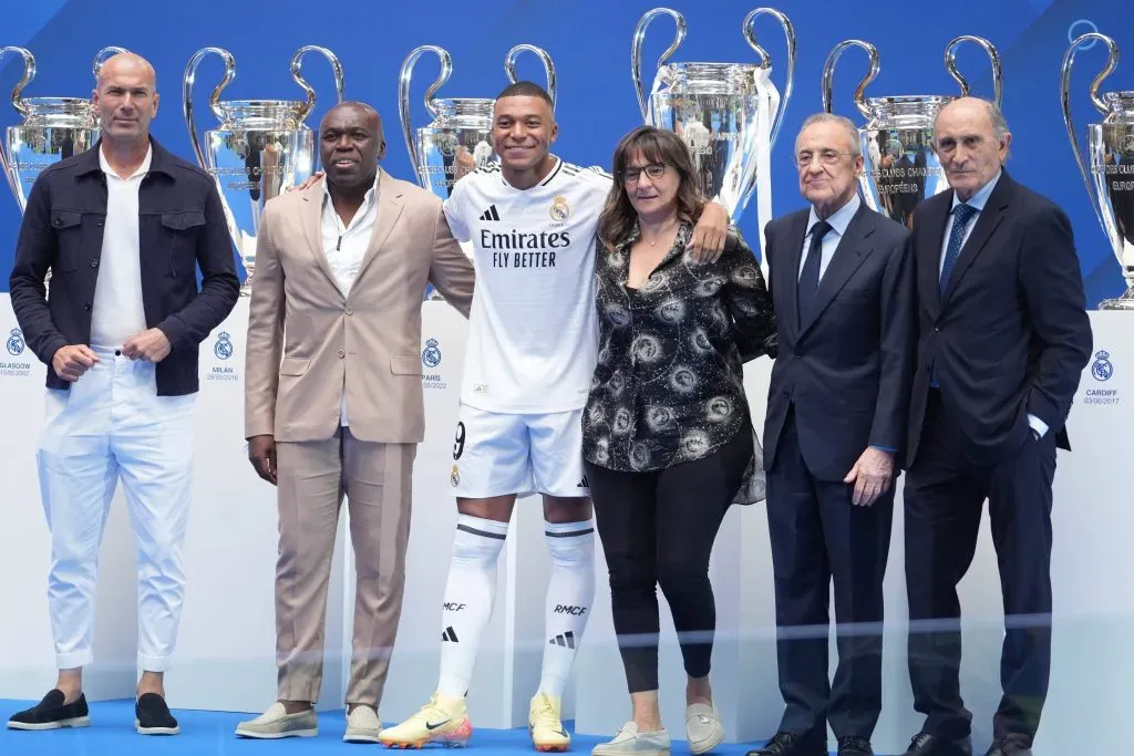 Kylian Mbappé en su presentación en el Real Madrid.