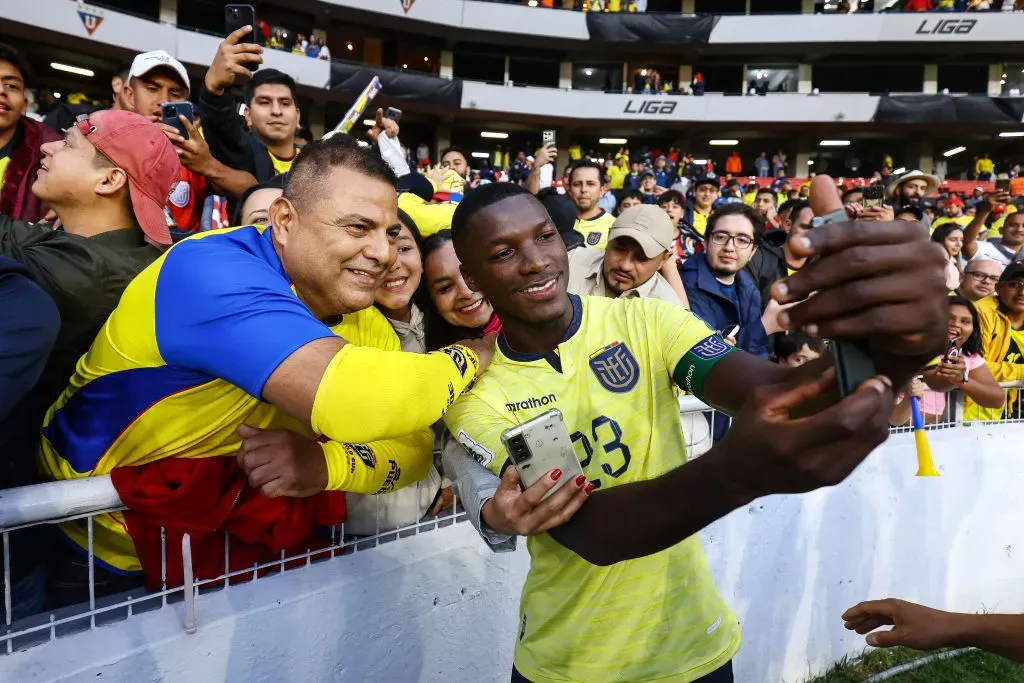 Hinchas de la Selección de Ecuador.