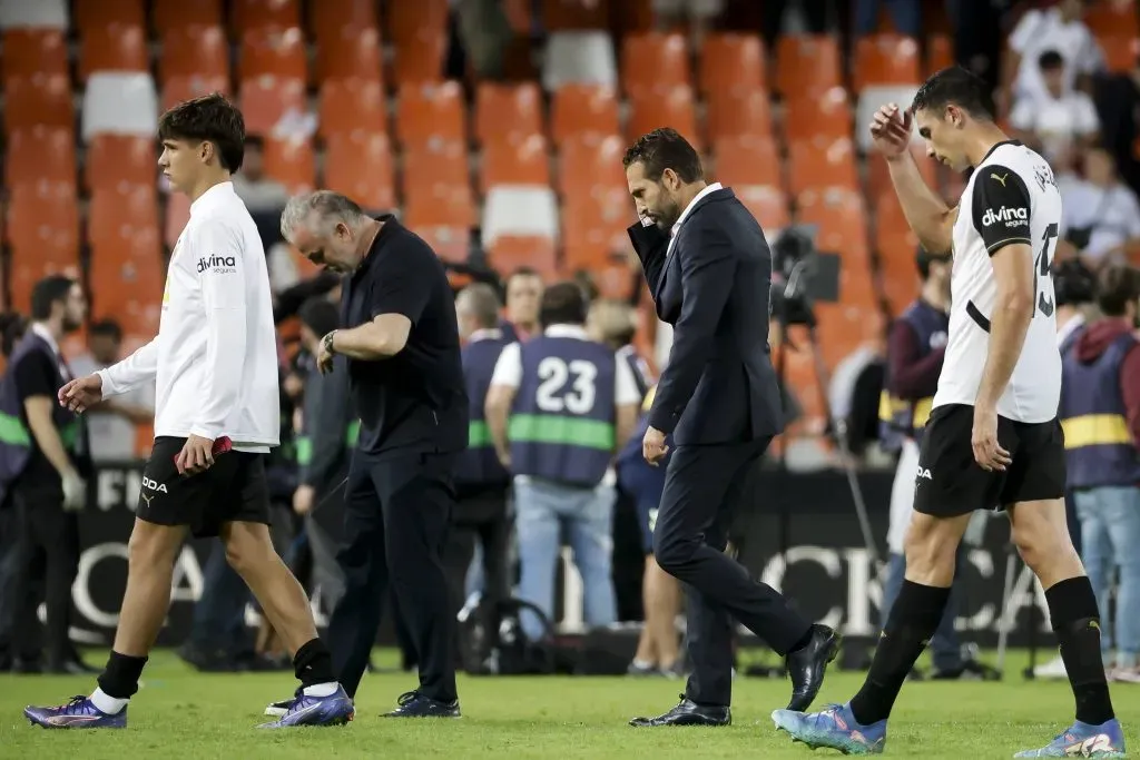 Ruben Baraja, entrenador del Valencia, uno de los principales apuntados por el andar del equipo.