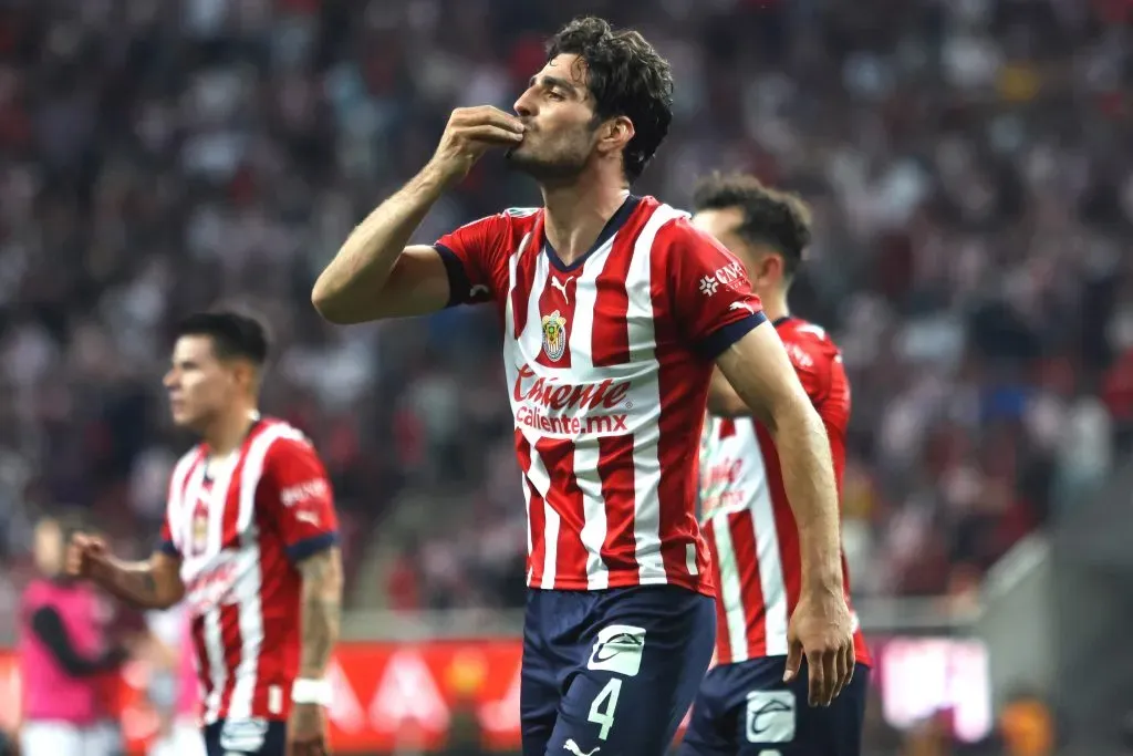 Zapopan, Jalisco, 14 de mayo de 2023. , durante el partido de vuelta de los Cuartos de Final del torneo Clausura 2023 de la Liga BBVA MX, entre las Chivas Rayadas del Guadalajara y los Rojinegros del Atlas, celebrado en el estadio Akron. Foto: Imago7/ Juan Carlos Núñez Cubeyro.