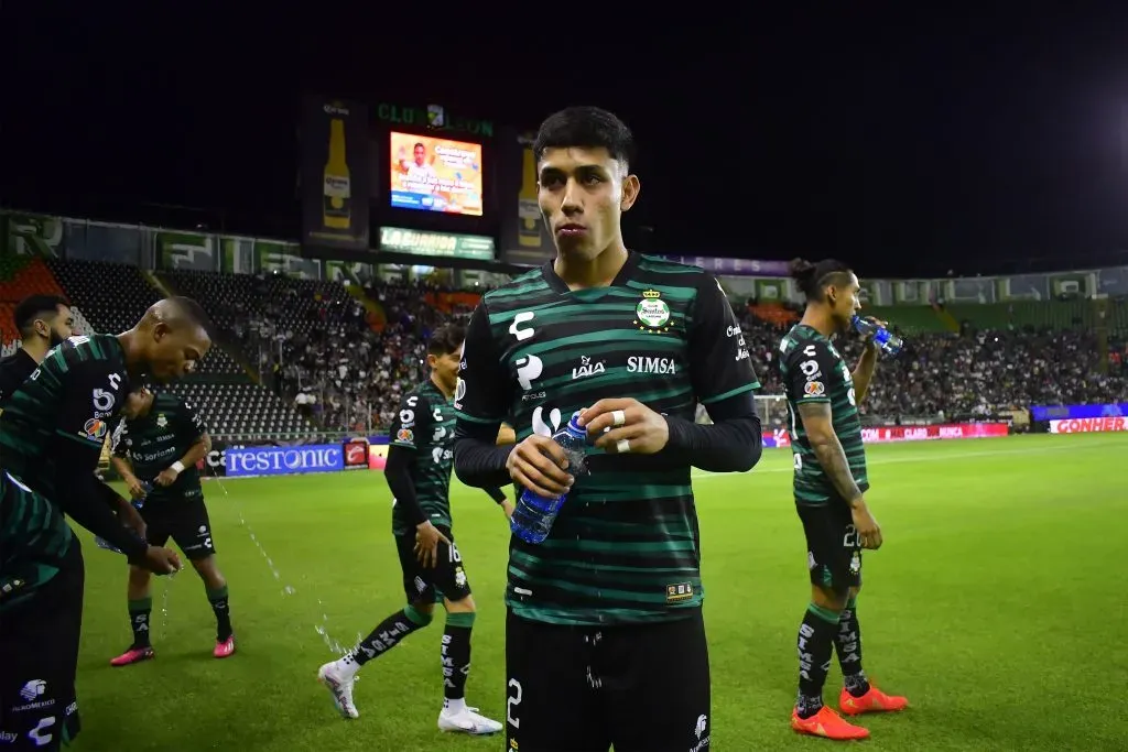 León, Guanajuato, 19 de marzo de 2023. , durante el partido de la jornada 12 del torneo Clausura 2023 de la Liga BBVA MX, entre los Esmeraldas del León y los Guerreros de Santos Laguna, celebrado en el estadio León. Foto: Imago7/ Ramón Balandrán