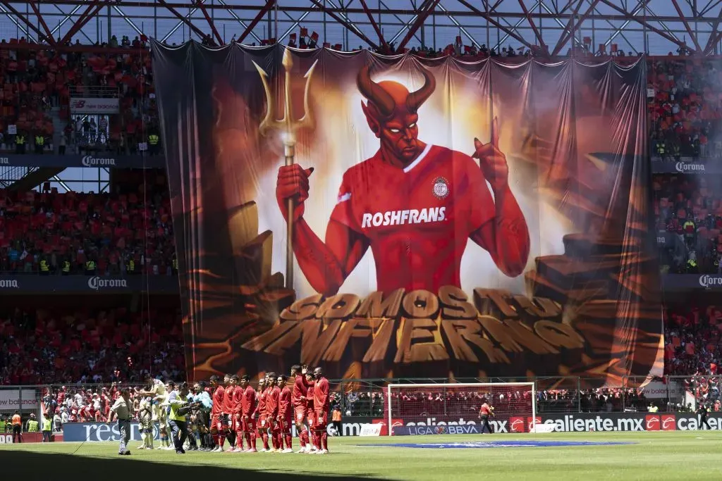 El tifo espectacular del Toluca. Foto: Imago7/ Rafael Vadillo