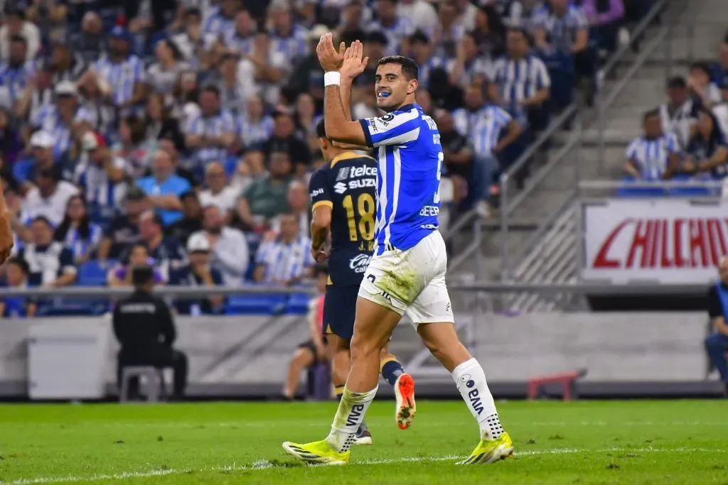 Germán Berterame durante el partido de Rayados ante Pumas por la Liga MX (Imago7)