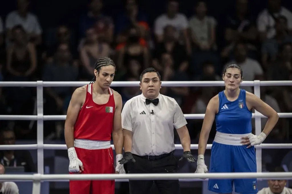 Imane Khelif y Angela Carini en París 2024 (IMAGO)