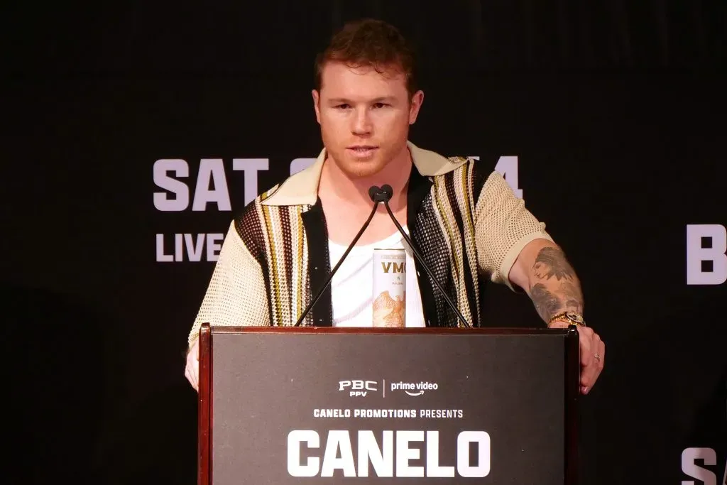 Canelo Álvarez promocionó la pelea ante Edgar Berlanga en conferencia de prensa. [Foto IMAGO]