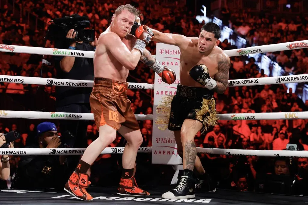 Edgar Berlanga y Canelo Álvarez pelearon en Las Vegas (Getty Images)