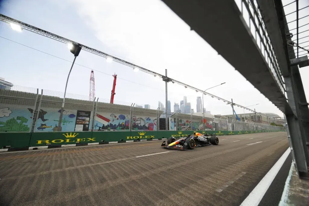 El monoplaza de Checo Pérez en Singapur (IMAGO)