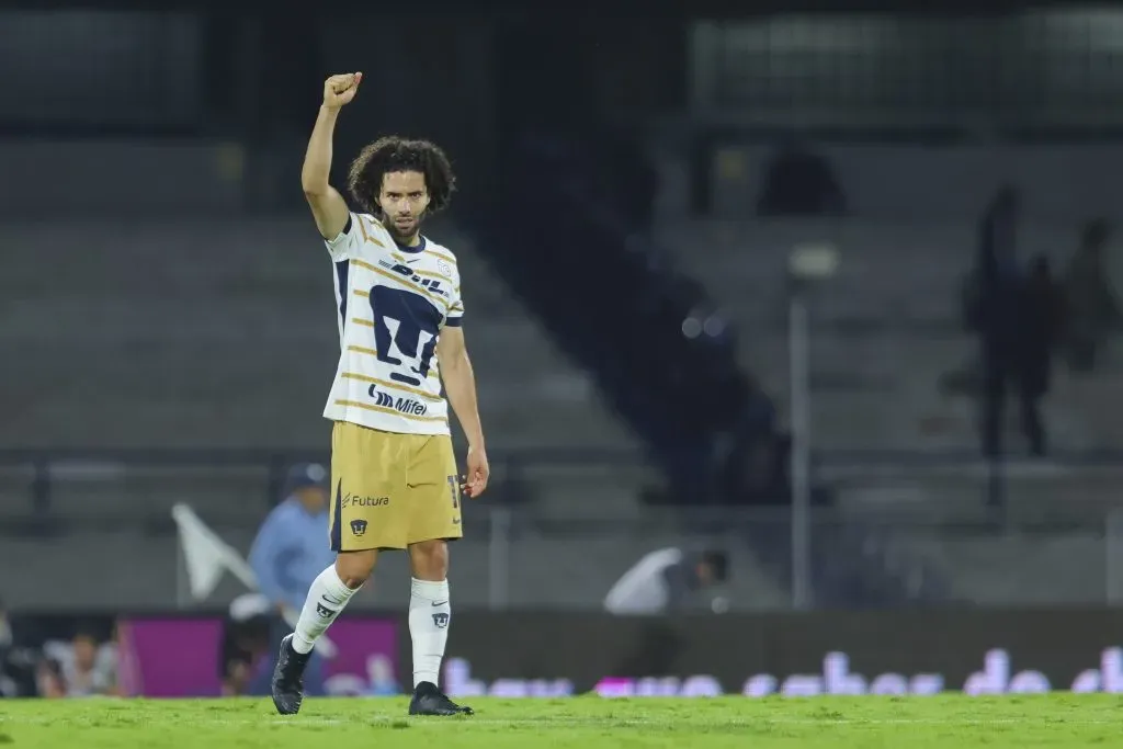 El Chino Huerta es el máximo anotador de Pumas en lo que va del Apertura 2024. (Getty Images)